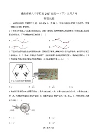 重庆市第八中学2024-2025学年高一下学期3月月考物理试卷（Word版附解析）