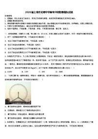 2026届上海市光明中学高考冲刺物理模拟试题含解析