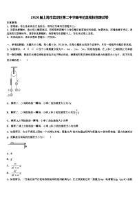 2026届上海市嘉定区第二中学高考仿真模拟物理试卷含解析