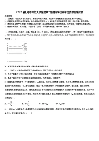 2026届上海市师范大学附属第二外国语学校高考仿真卷物理试卷含解析