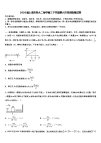 2026届上海市师大二附中高三下学期第六次检测物理试卷含解析