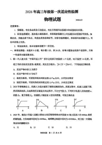 2026届山东青岛市下学期高三一模适应性检测 物理试题及答案
