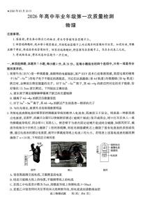 2026年河南五市高三下学期3月物理试题及答案