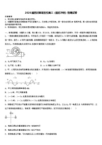 2026届四川蓉城名校高三（最后冲刺）物理试卷含解析