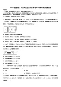 2026届四川省广元川师大万达中学高三第三次模拟考试物理试卷含解析