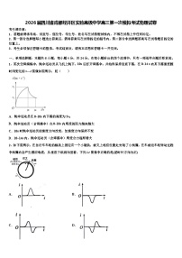 2026届四川省成都经开区实验高级中学高三第一次模拟考试物理试卷含解析