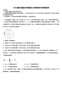 2026届四川省南充市阆南西三校高考临考冲刺物理试卷含解析