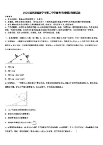 2026届四川省遂宁市第二中学高考冲刺模拟物理试题含解析(1)