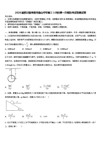 2026届四川省绵阳市南山中学高三3月份第一次模拟考试物理试卷含解析