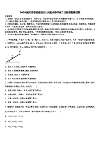 2026届天津市滨海新区七所重点中学高三压轴卷物理试卷含解析