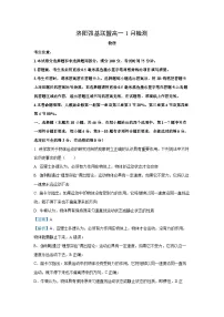 【物理】河南省洛阳市洛阳强基联盟2025-2026学年高一上学期1月月考试题（解析版+学生版）