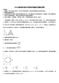 2026届武威市重点中学高考考前提分物理仿真卷含解析