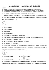 2026届新疆巴楚县一中高考冲刺押题（最后一卷）物理试卷含解析