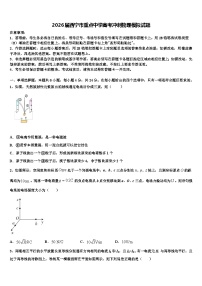 2026届西宁市重点中学高考冲刺物理模拟试题含解析