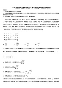 2026届新疆昌吉市教育共同体高三适应性调研考试物理试题含解析