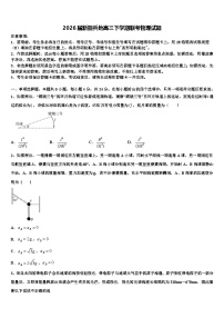 2026届新疆兵地高三下学期联考物理试题含解析