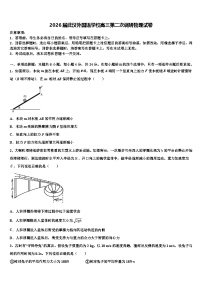 2026届武汉外国语学校高三第二次调研物理试卷含解析