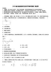 2026届云南省昭通市实验中学高考物理二模试卷含解析