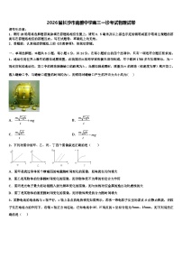 2026届长沙市南雅中学高三一诊考试物理试卷含解析