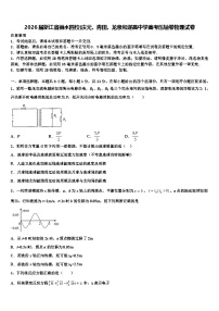 2026届浙江省丽水四校(庆元、青田、龙泉和遂昌中学高考压轴卷物理试卷含解析