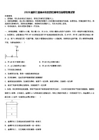 2026届浙江省丽水地区四校高考压轴卷物理试卷含解析