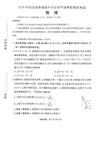 2026年河北省普通高中学业水平选择性模拟考试 物理试题（含答案）