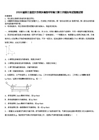 2026届浙江省嘉兴市桐乡高级中学高三第三次模拟考试物理试卷含解析