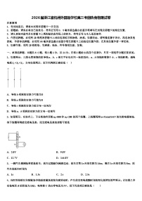 2026届浙江省杭州外国语学校高三考前热身物理试卷含解析