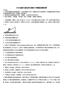 2026届浙江省杭州七县高三冲刺模拟物理试卷含解析