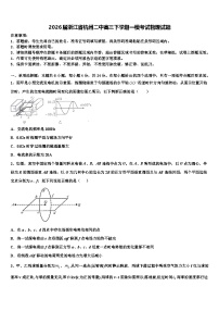 2026届浙江省杭州二中高三下学期一模考试物理试题含解析