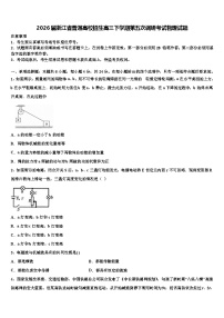 2026届浙江省普通高校招生高三下学期第五次调研考试物理试题含解析