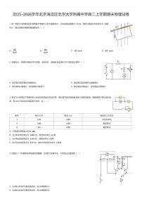 2025~2026学年北京海淀区北京大学附属中学高二上学期期末物理试卷（有答案解析）