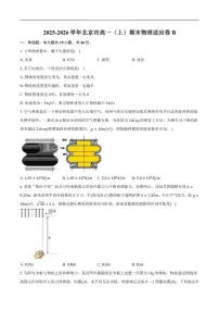 2025-2026学年北京市高一上学期期末物理适应卷B（含答案）