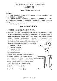 四川省达州市普通高中2025届高三上学期第一次诊断性测试（达州一诊）物理试卷（含答案）