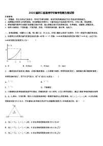 2026届浙江省温州中学高考物理五模试卷含解析