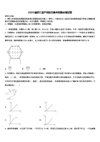 2026届浙江省严州名校高考物理必刷试卷含解析
