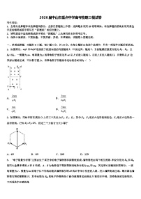 2026届中山市重点中学高考物理三模试卷含解析