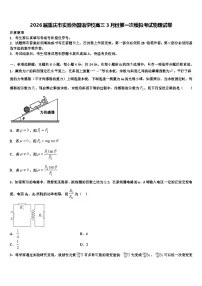2026届重庆市实验外国语学校高三3月份第一次模拟考试物理试卷含解析