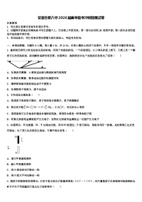 安徽合肥八中2026届高考临考冲刺物理试卷含解析
