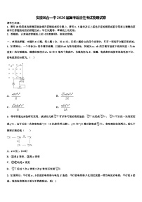 安徽凤台一中2026届高考适应性考试物理试卷含解析