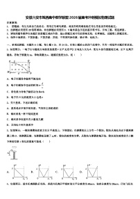 安徽六安市皖西高中教学联盟2026届高考冲刺模拟物理试题含解析