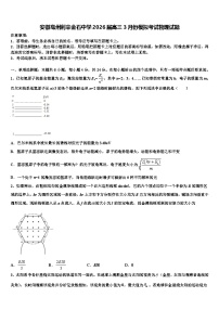 安徽亳州利辛金石中学2026届高三3月份模拟考试物理试题含解析