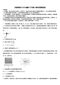 安徽巢湖市2026届高三下学期一模考试物理试题含解析