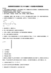安徽滁州市定远县西片三校2026届高三3月份模拟考试物理试题含解析