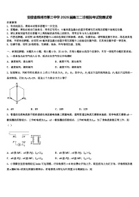 安徽省滁州市第三中学2026届高三二诊模拟考试物理试卷含解析