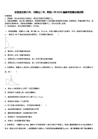 安徽省合肥八中、马鞍山二中、阜阳一中2026届高考物理必刷试卷含解析