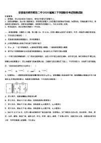 安徽省合肥市肥东二中2026届高三下学期联合考试物理试题含解析