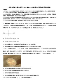 安徽省合肥市第一中学2026届高三3月份第一次模拟考试物理试卷含解析