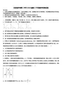 安徽省蚌埠第二中学2026届高三下学期联考物理试题含解析2