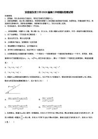 安徽省东至三中2026届高三冲刺模拟物理试卷含解析